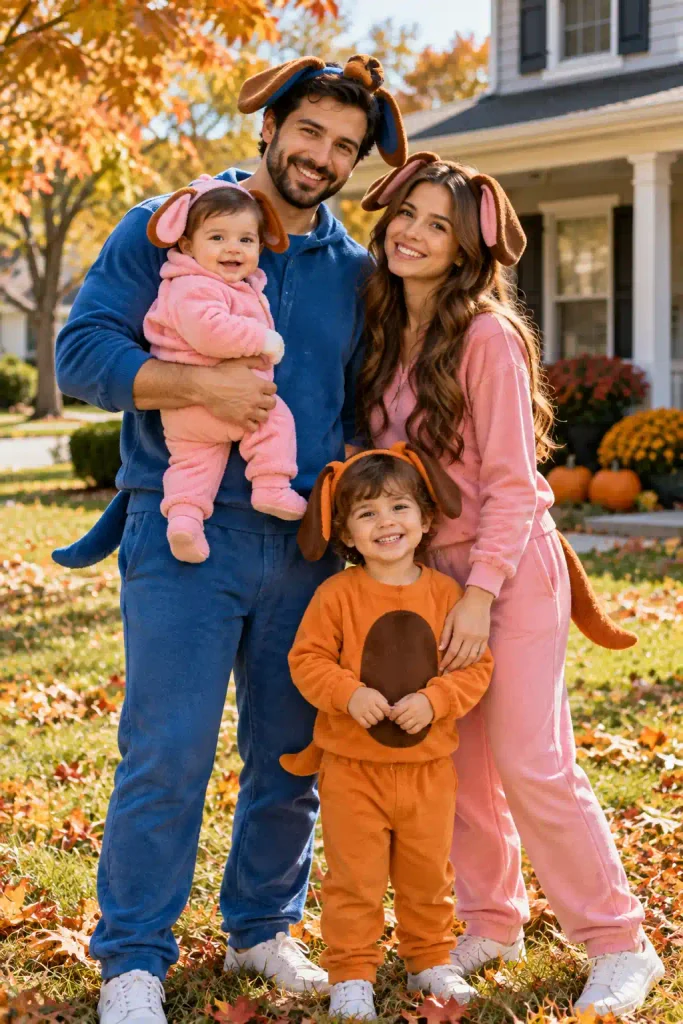Bluey Family Costume With Baby as Muffin