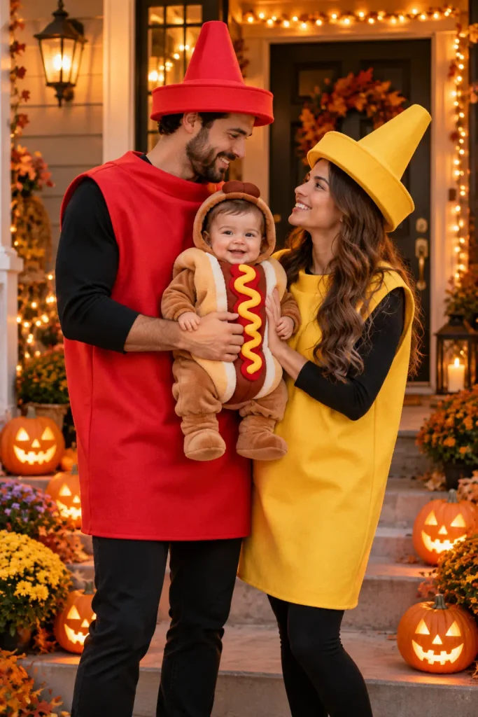 Condiments Costume Idea With Baby as the Hot Dog