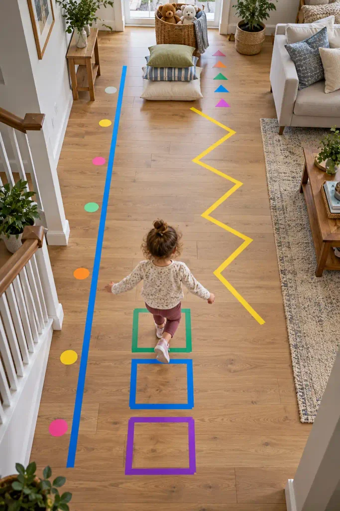 Painter's Tape Obstacle Course