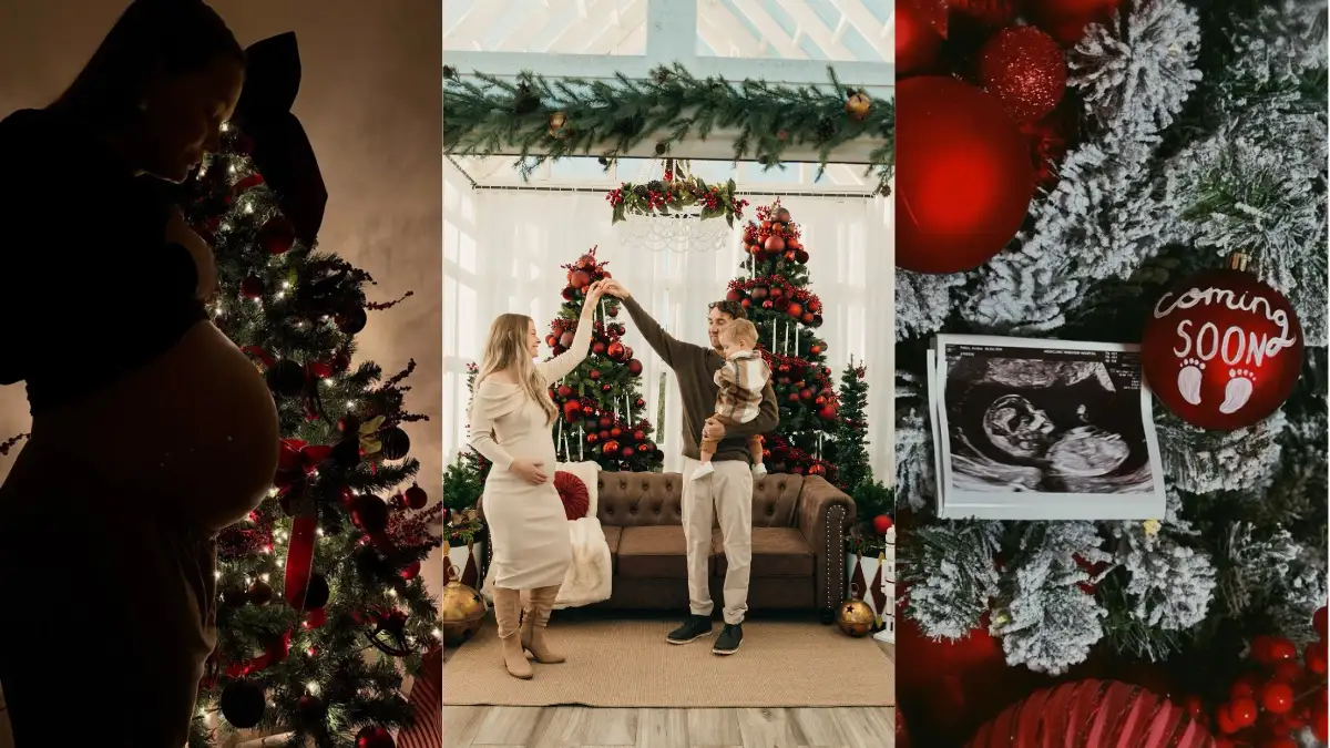 December Pregnancy Announcement Ideas for Holiday Cards and Family Dinners