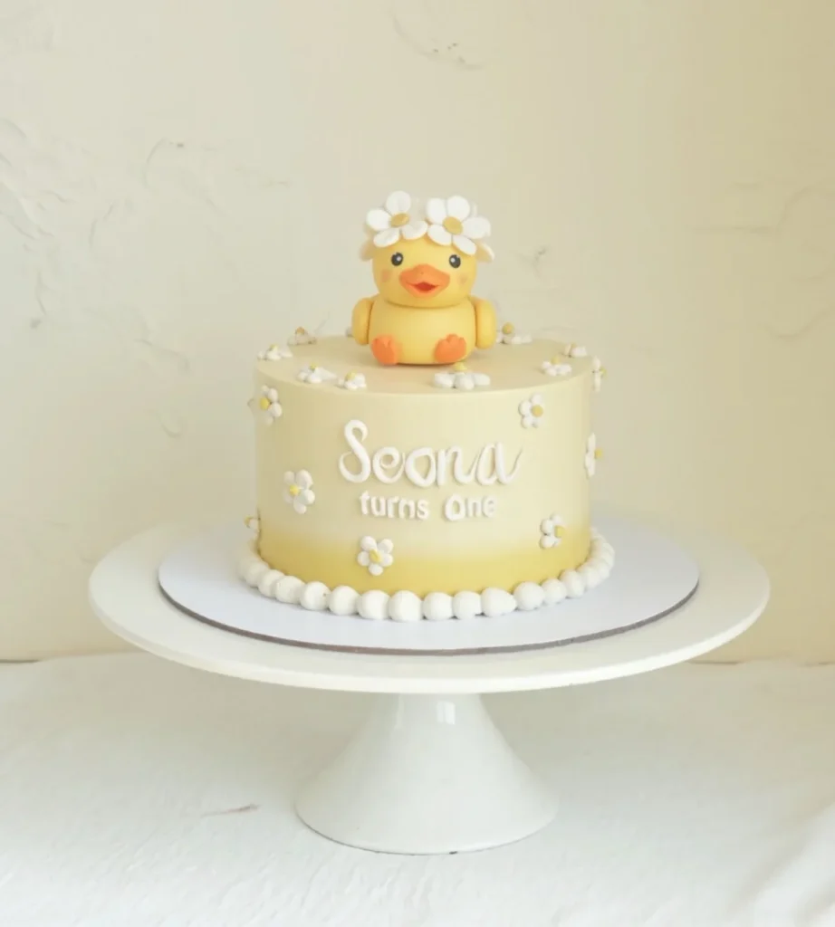 A Sunny Duck With a Daisy Crown and Tiny Daisies Everywhere