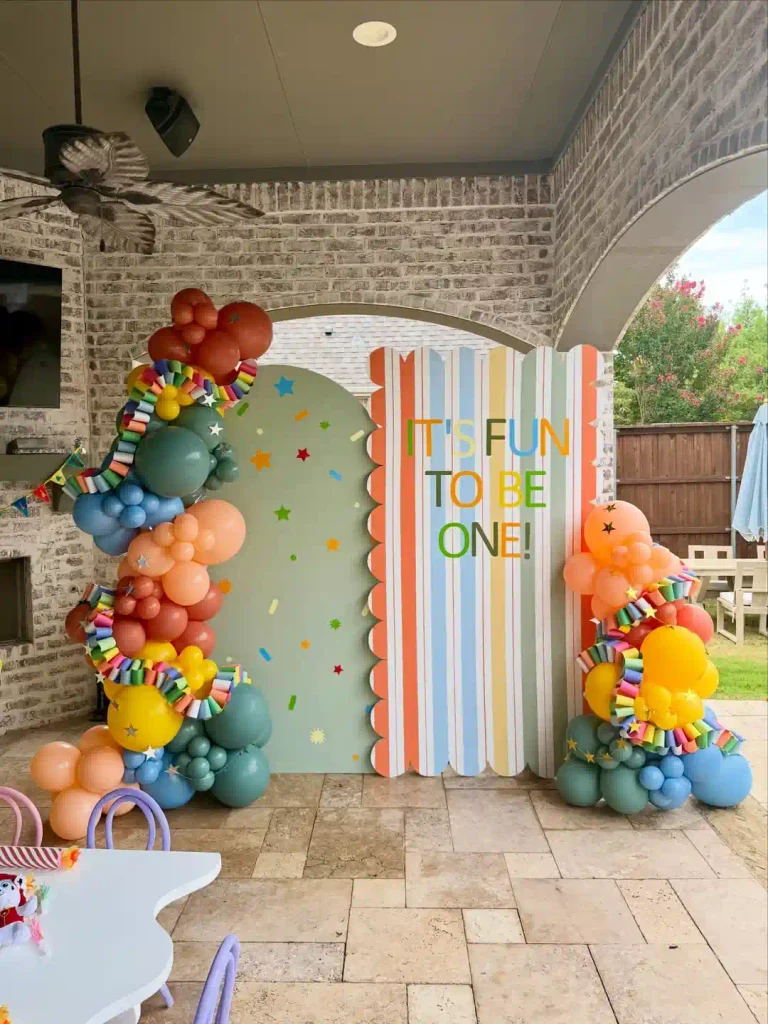 A Striped Scalloped Panel That Says It's Fun to Be One