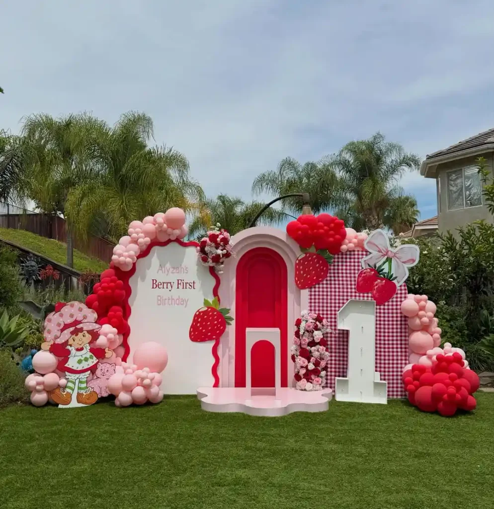 Berry First Birthday: Red Gingham and Strawberries Everywhere