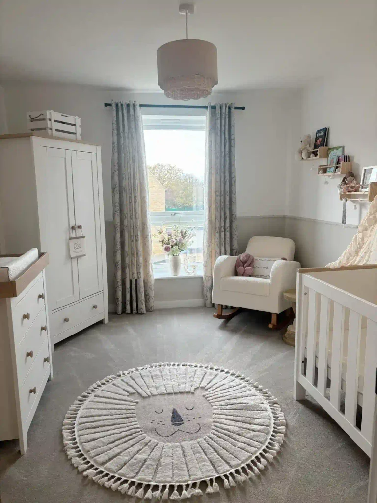 A Round Lion Rug For A Room That Keeps Growing
