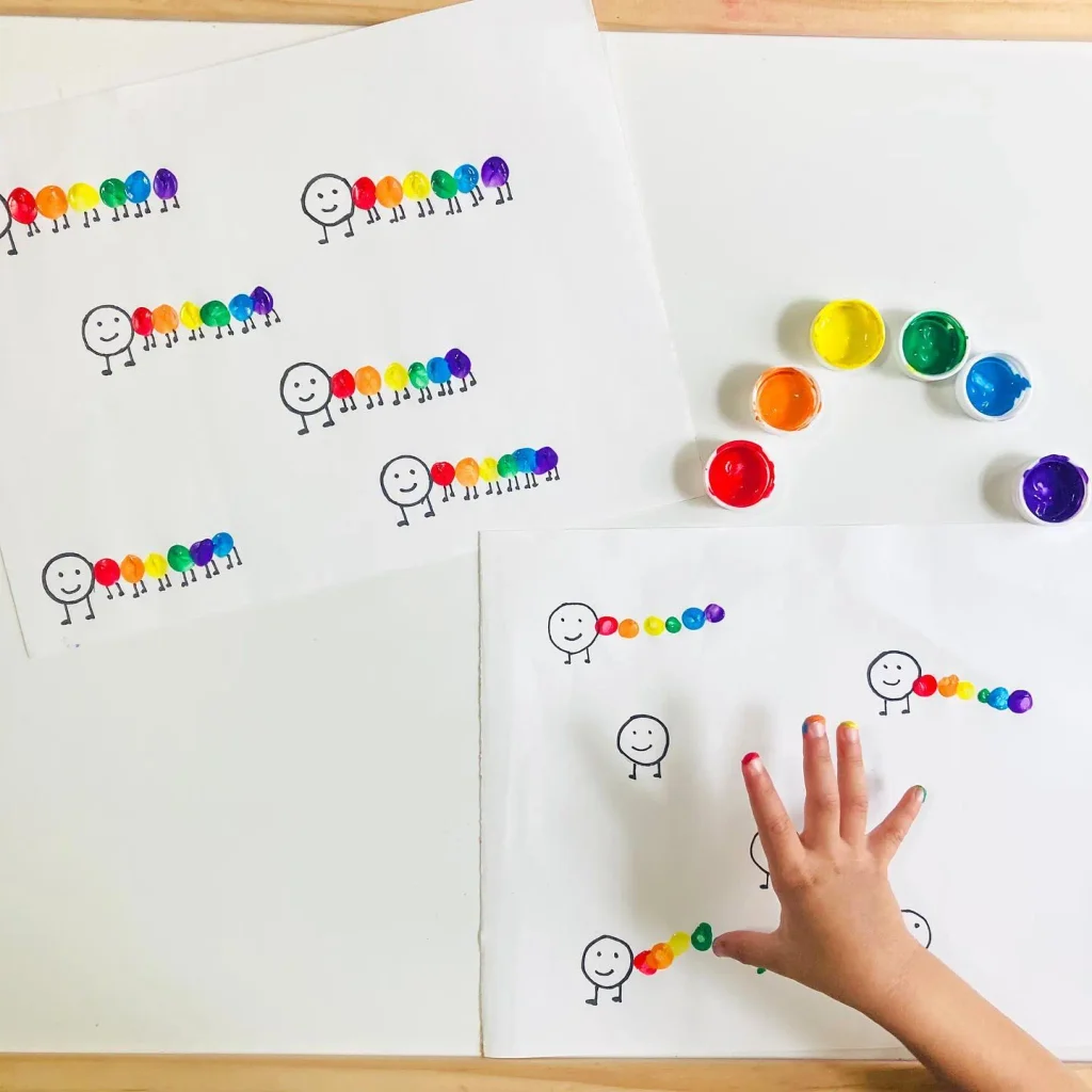 Fingerprint Rainbow Caterpillars