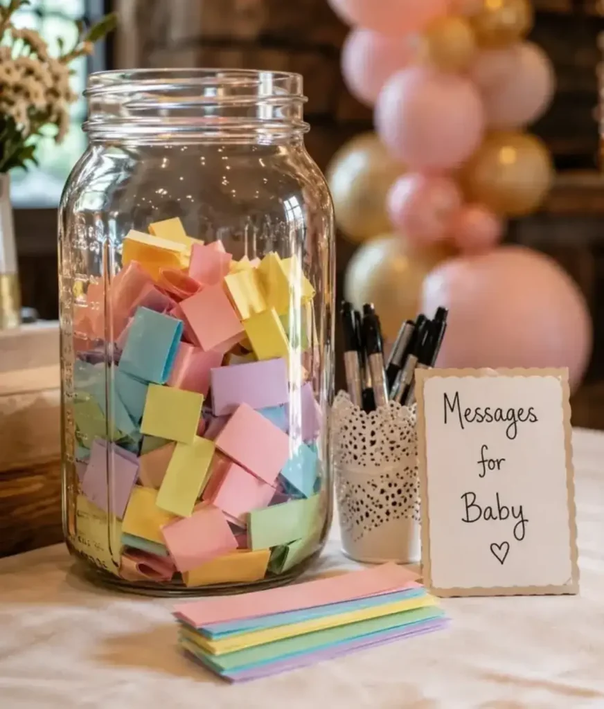 A Messages for Baby Jar for the Quiet Guests