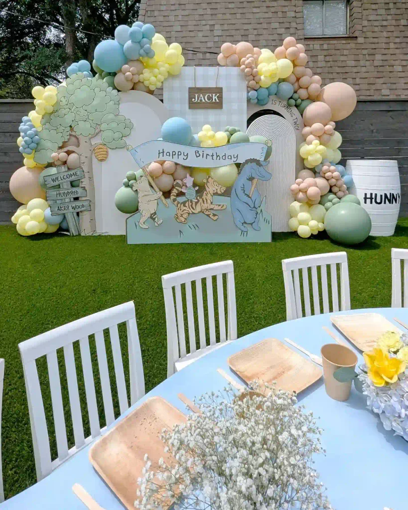 A Hundred Acre Style Garden Party in Baby Blue and Butter Yellow